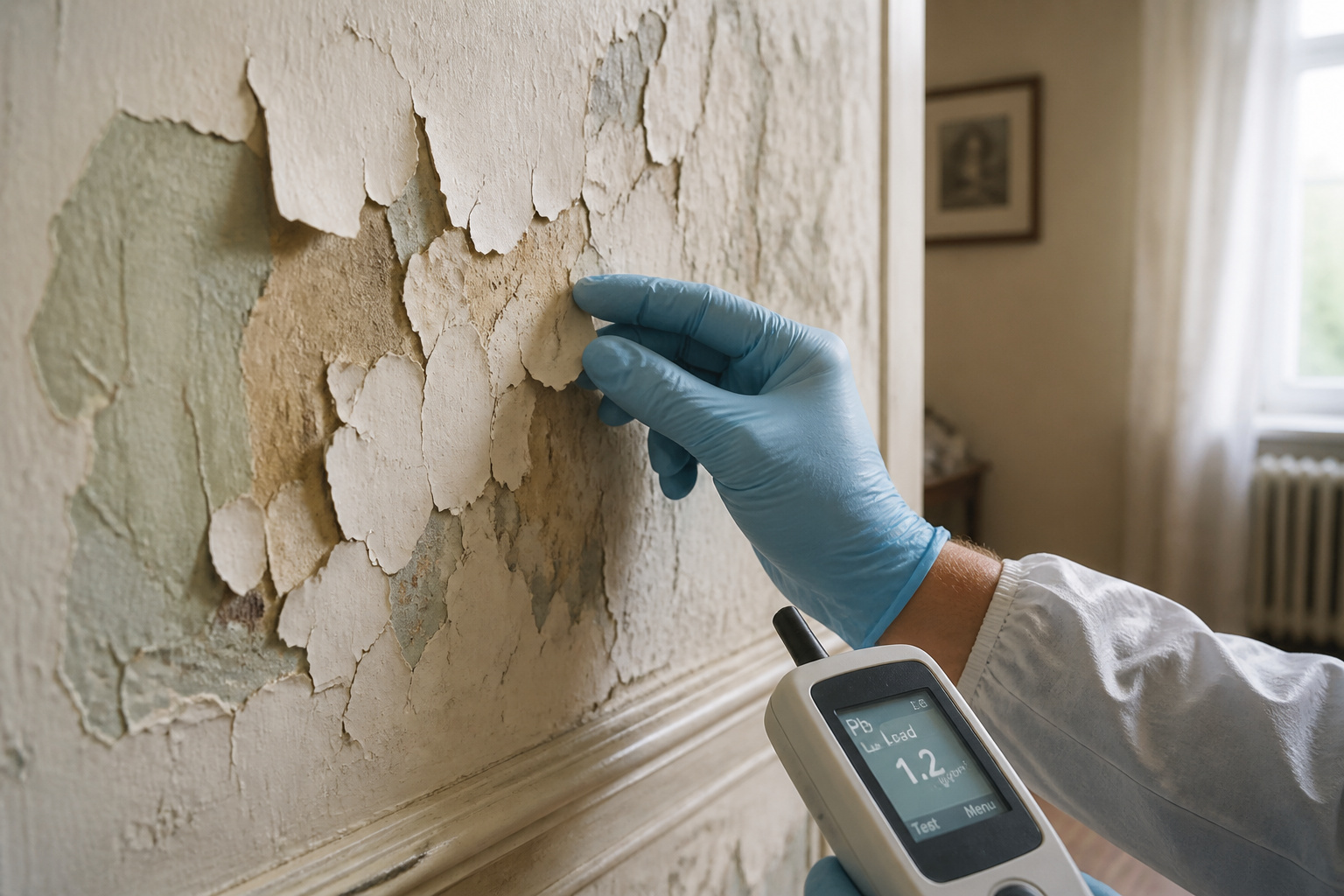 Inspection de peinture ecaillee